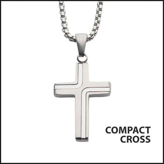 Steel Pendant Cross 33 MM DRP 22 Inches-bracelet-That Guy's Secret
