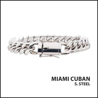 Steel Miami Cuban Chain 10 MM X 8 Inches-bracelet-That Guy's Secret