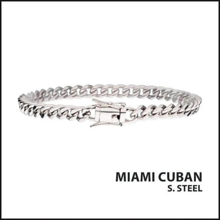 Steel Miami Cuban Chain 6 MM X 8 Inches-bracelet-That Guy's Secret