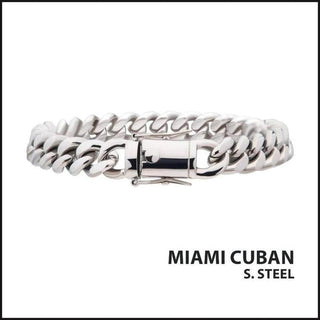 Steel Miami Cuban Chain 8 MM X 8 Inches-bracelet-That Guy's Secret