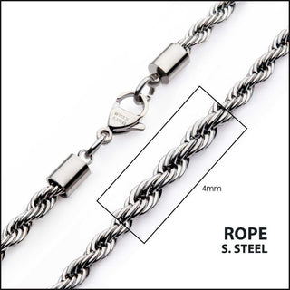 Steel Rope Chain 4 MM-Necklace-That Guy's Secret