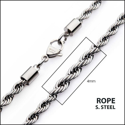 Steel Rope Chain 4 MM-Necklace-That Guy's Secret
