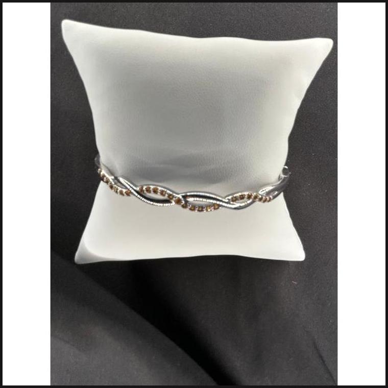 Sterling Silver Bangle – 0.45 Carats-Bangle-That Guy's Secret