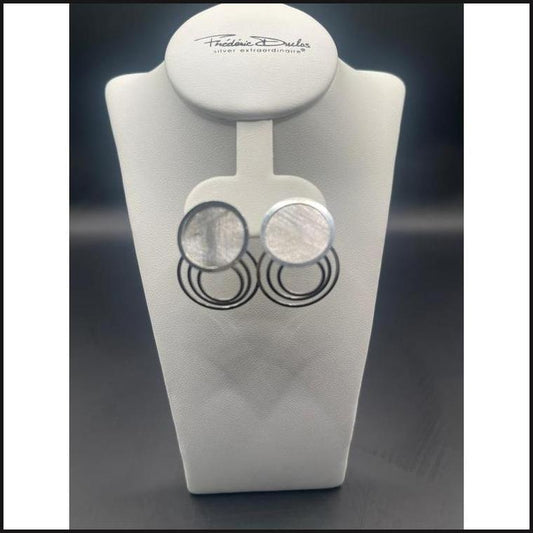 Sterling Silver Circle Echo Earrings-Earrings-That Guy's Secret