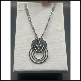 Sterling Silver Circle Echo Necklace-Necklace-That Guy's Secret