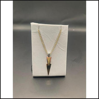 Sterling Silver + Yellow Gold Plated Double Triangle Applique Necklace-Necklace-That Guy's Secret