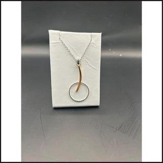 Sterling Silver + Yellow Gold Plated Harper Necklace-Necklace-That Guy's Secret