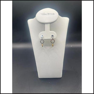 Sterling Silver + Yellow Gold Plated Interlock Halfpoint Earrings-Earrings-That Guy's Secret