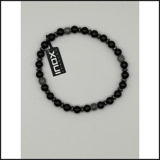 Stone Bracelet 6 MM Black AGATE&BlackOX IDI7.5-bracelet-That Guy's Secret