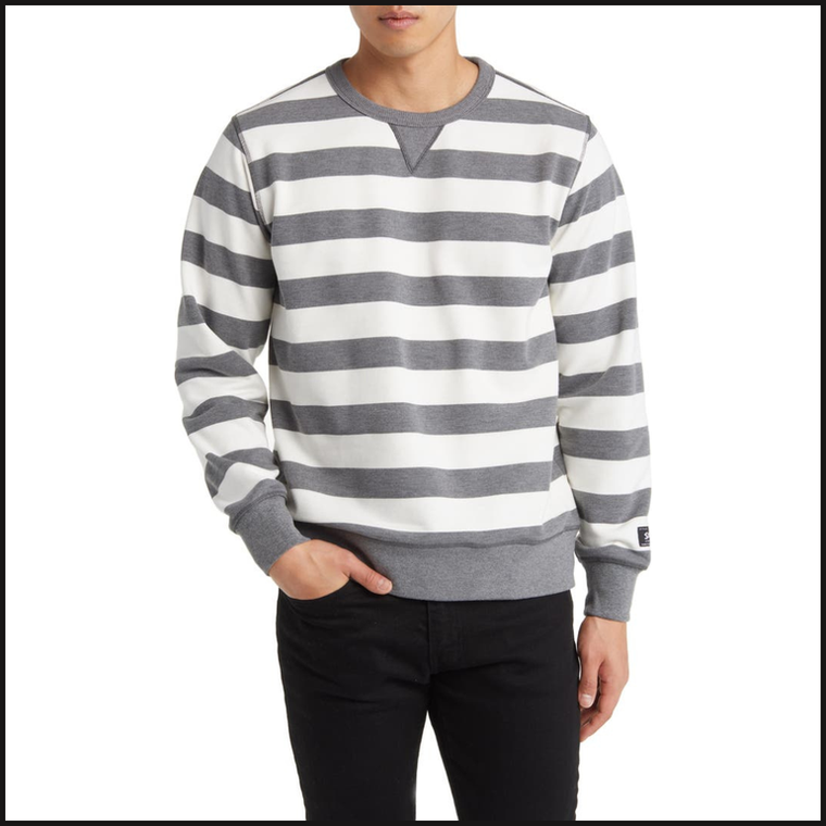 Stripe French Terry Sweatshirt-Sweatshirt-That Guy's Secret