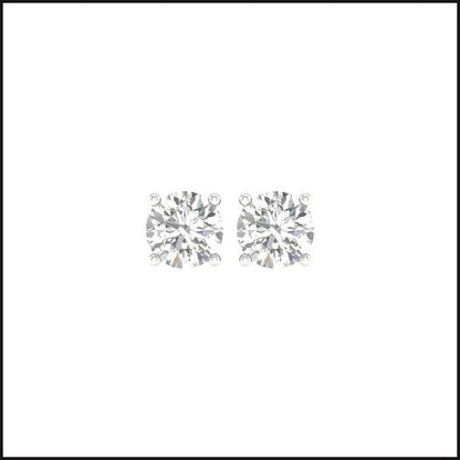 1.25 CTW Diamond Solitaire Stud Earrings (Round) - That Guy's Secret