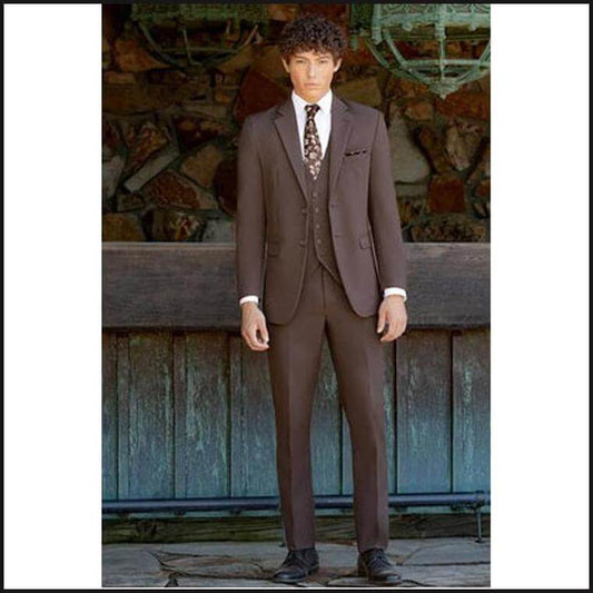 Ted Stanford Metro Chocolate Brown Suit 313M-Tuxedo Rental-That Guy's Secret