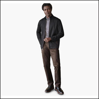 Textured Solid Full-Zip - Black - That Guy's Secret