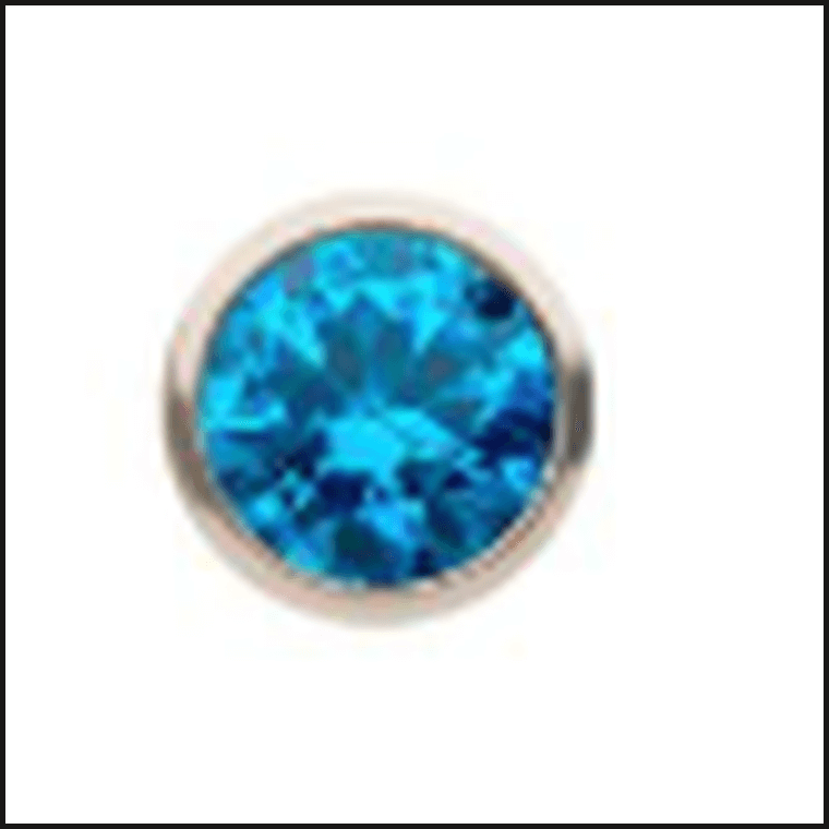 Titanium Set Gem Stud Earrings 20G Bezel 3 MM Cubic ZurconiaK2.5 MM-Earrings-That Guy's Secret