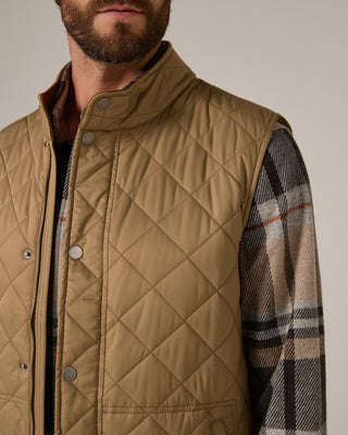 Crest Quilted Vest - Tan - That Guy's Secret