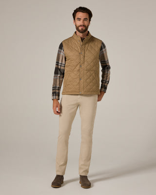 Crest Quilted Vest - Tan - That Guy's Secret