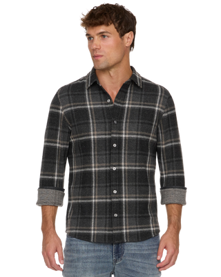 Wadley LS Hero Knit Flannel - Charcoal Multi