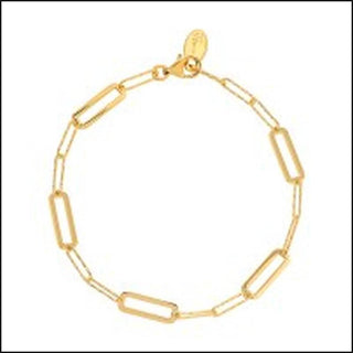Yellow Gold Plated Sterling Silver Rectangle Bracelet-Bracelet-That Guy's Secret