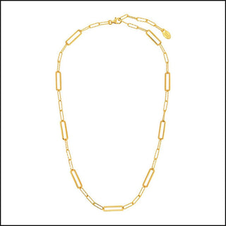 Yellow Gold Plated Sterling Silver Rectangle Necklace - That Guy's Secret