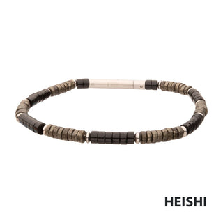 Shadow Wolf Heishi Bead Bracelet