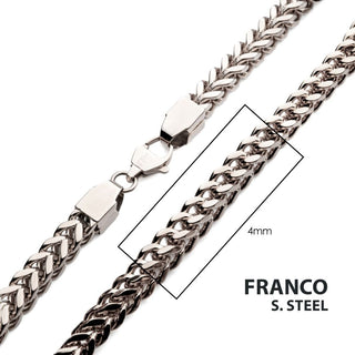 4mm Steel Franco Chain Necklace