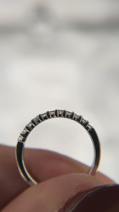 14k White Gold Diamond Band