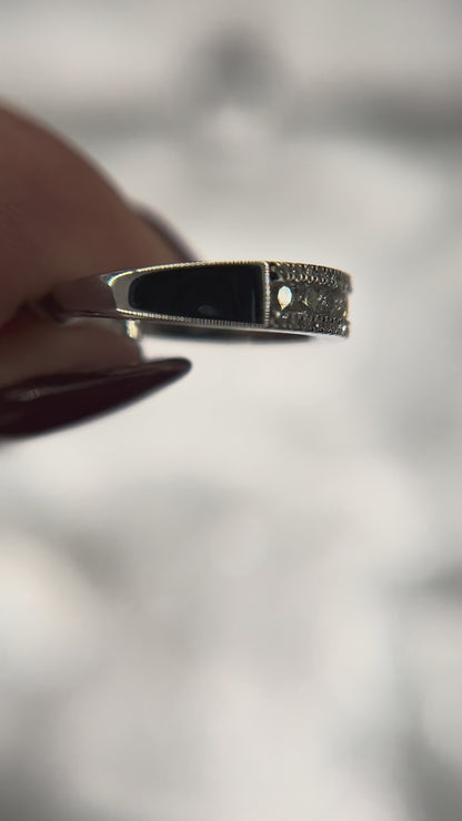 14k White Gold Diamond Band