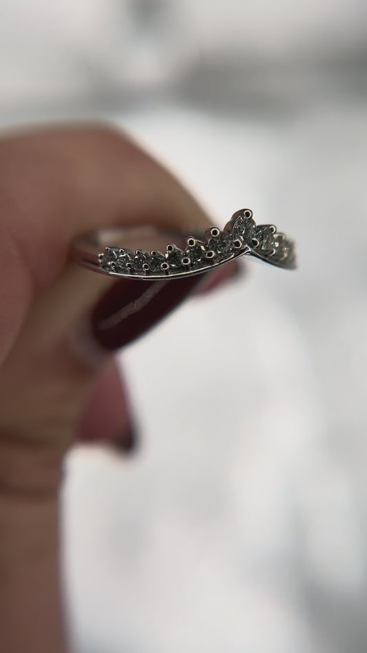 14K White Gold Diamond 1/4 ctw Prong set Band