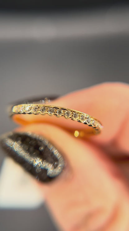 14k Yellow Gold Diamond Bands