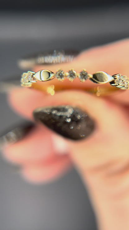 14k Yellow Gold Diamond Bands