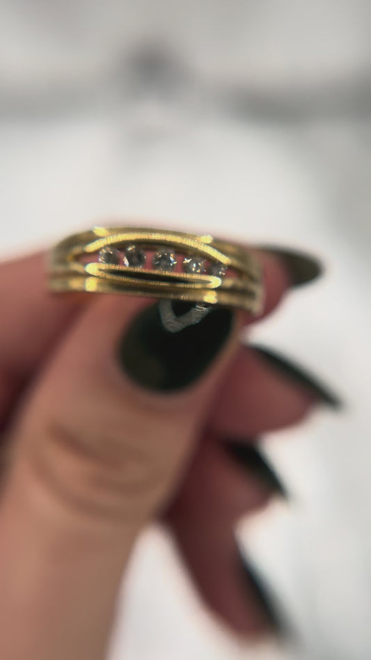 14ky Gents 5 stone diamond band