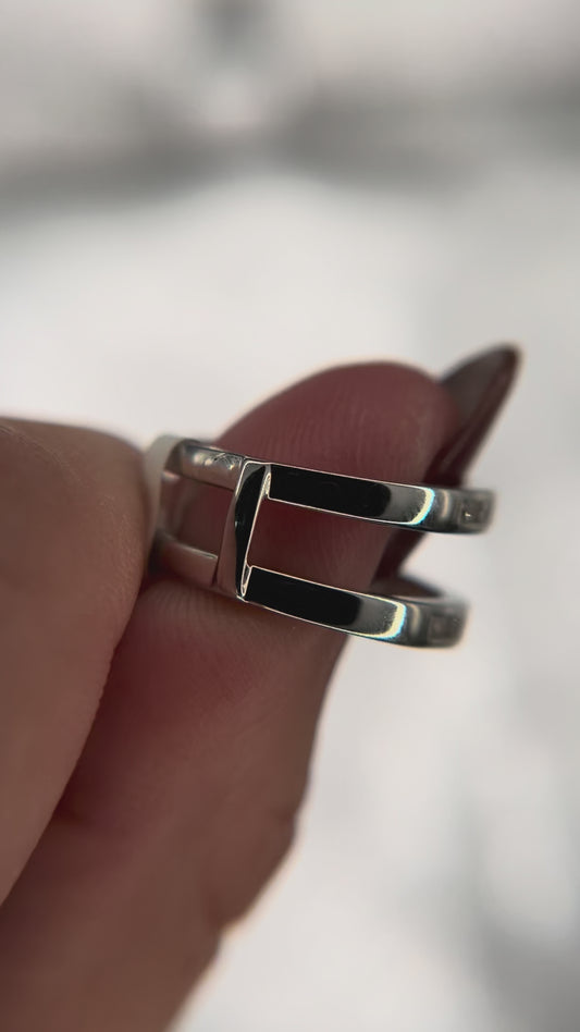 14K White Gold Diamond 3/8 ctw Wedding Wrap Band