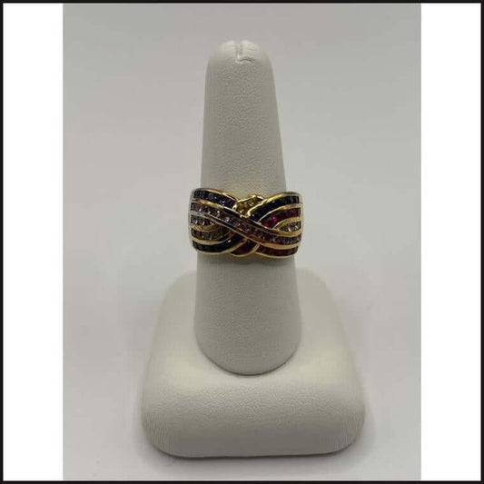 sterling ring lab sapphires-Ring-That Guy's Secret
