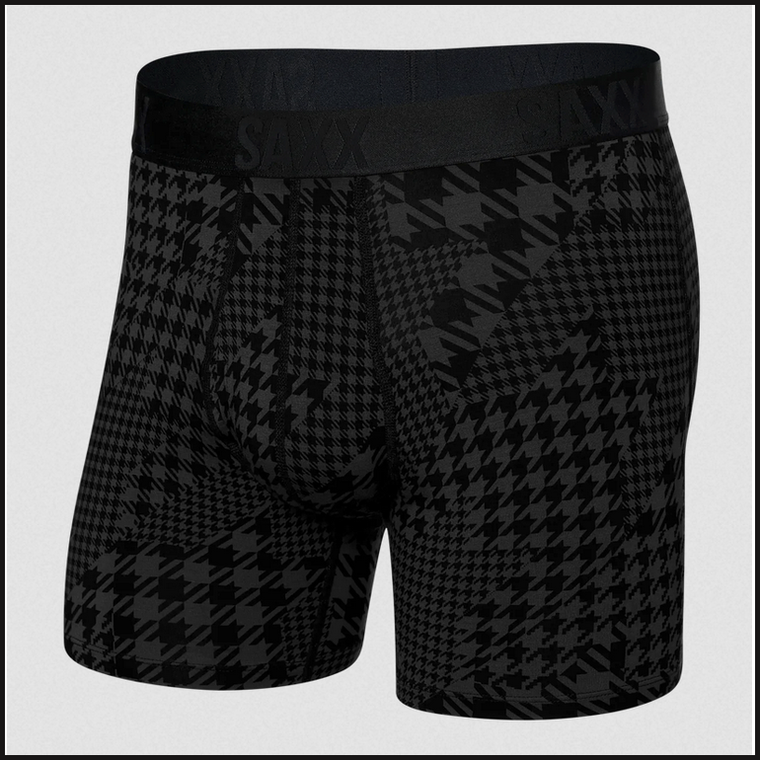 22nd Century Silk Boxer Brief Dogstooth Camo Black - That Guy's Secret