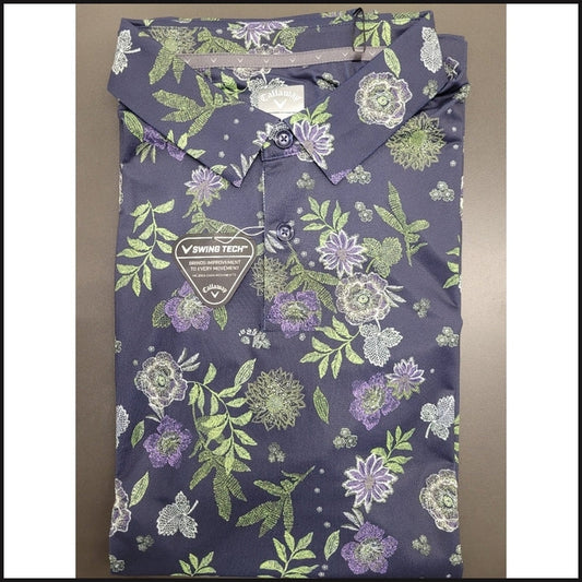 All Over Stitched Tropical Peacoat Polo - That Guy's Secret