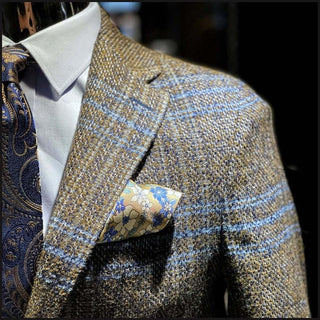 Brown/Navy Brushed Plaid Sportcoat - That Guy's Secret