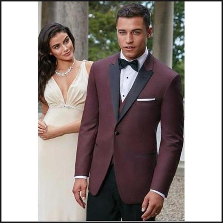 Burgundy Ike Behar Marbella Tuxedo 239M - That Guy's Secret