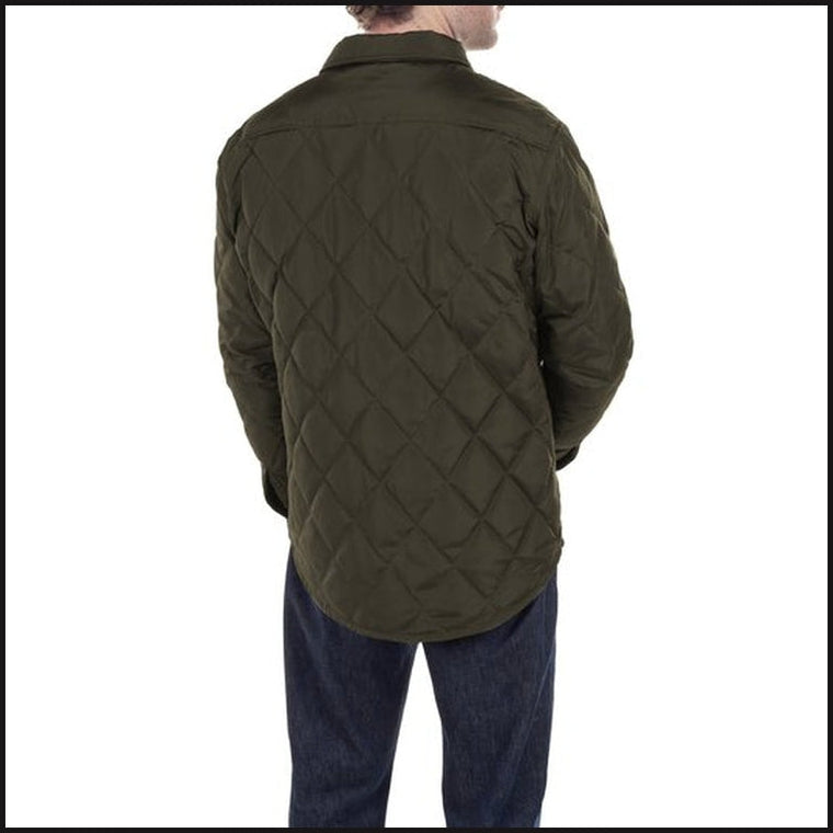 Down-filled Quilted Shirt Jacket-Shirt Jacket-That Guy's Secret