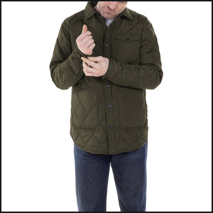 Down-filled Quilted Shirt Jacket-Shirt Jacket-That Guy's Secret
