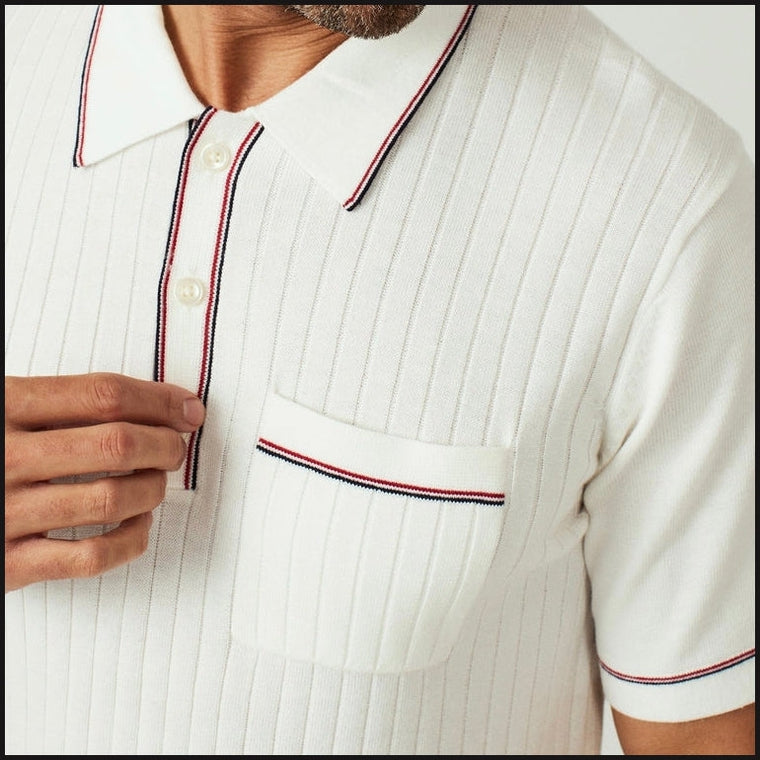 Enzo Striped Sweater Polo - That Guy's Secret