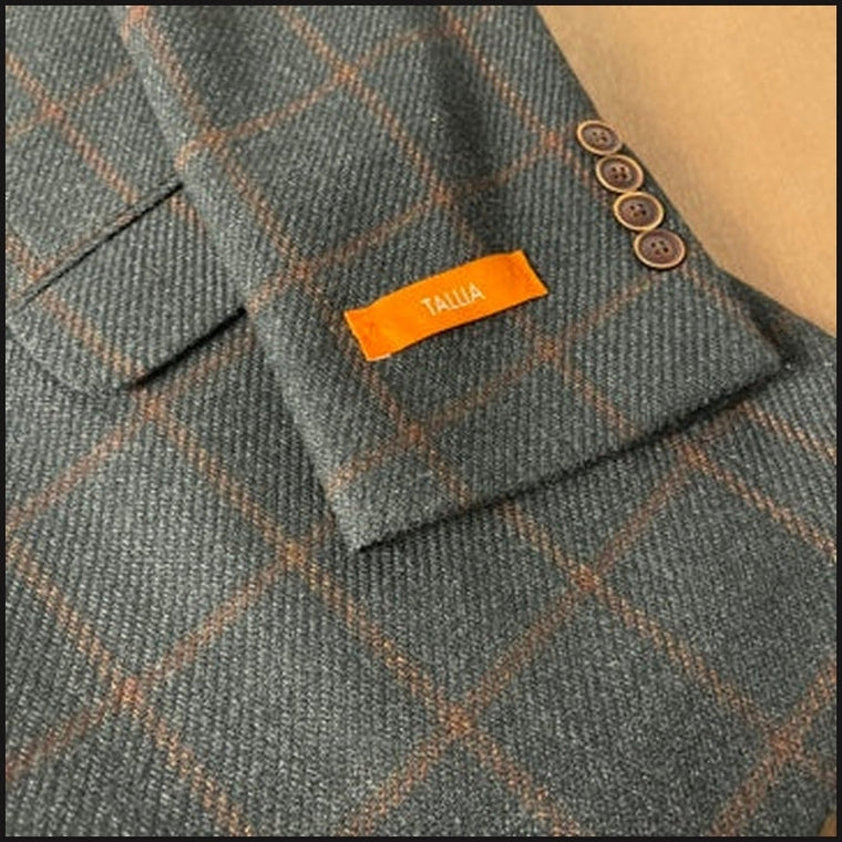 Hunter/Chestnut Windowpane Tweed-Sports Jacket-That Guy's Secret