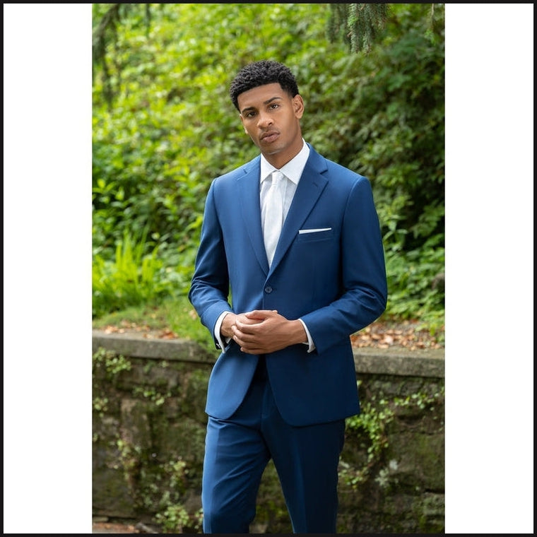 Ike Behar French Blue Dante Suit 288M-Tuxedo Rental-That Guy's Secret