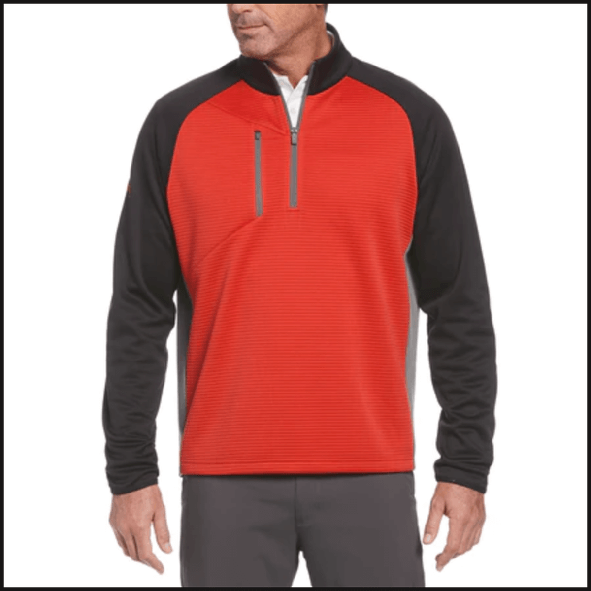 Mens Swing Tech™ Midweight Ottoman Fleece 1/4 Zip Golf Sweater - That Guy's Secret