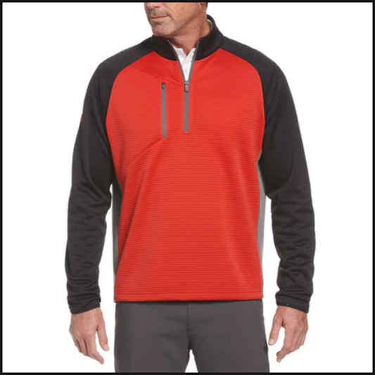 Mens Swing Tech™ Midweight Ottoman Fleece 1/4 Zip Golf Sweater-1/4 Zip-That Guy's Secret