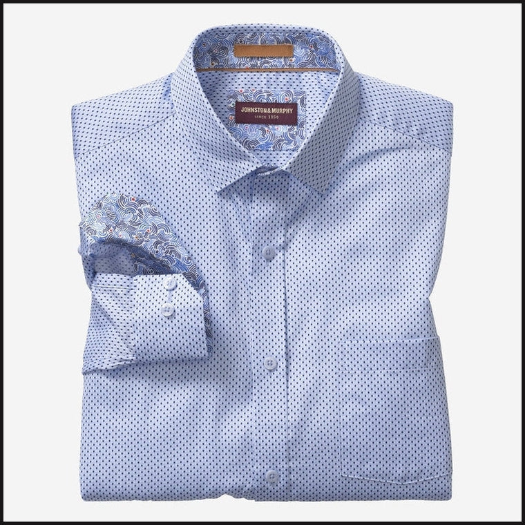 Printed Cotton Long Sleeve Shirt-Button-Down Shirt-That Guy's Secret