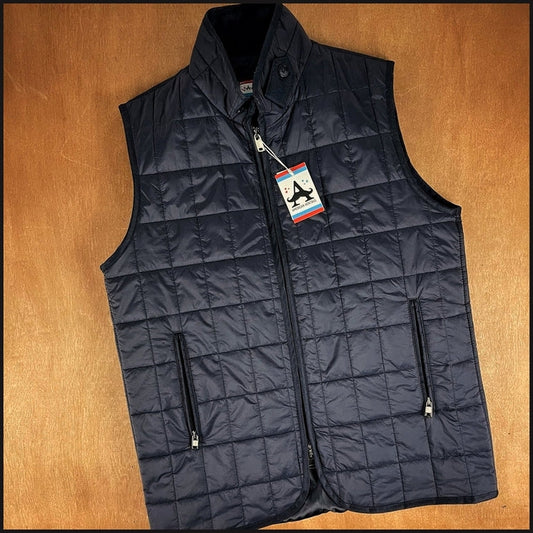 Quilted Navy Puffy Vest - That Guy's Secret