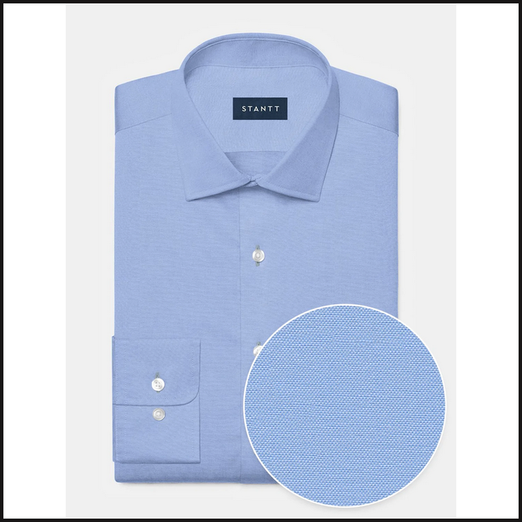 Stantt Light Blue Oxford 001-Button Down Shirt-That Guy's Secret