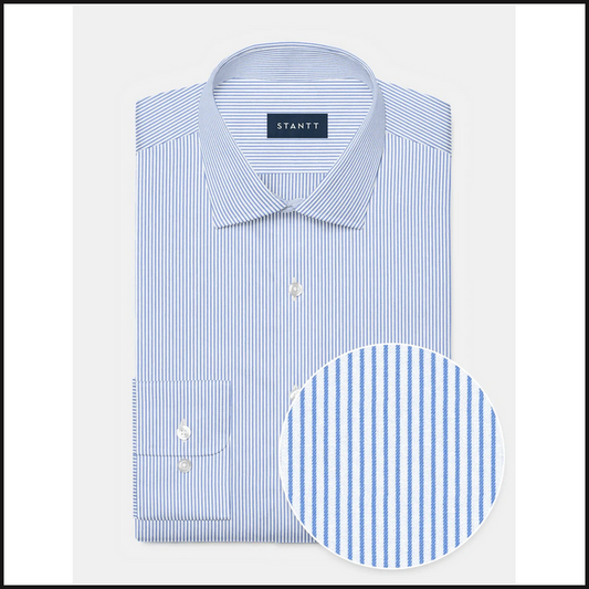 Stantt Performance Blue Bengal Stripe C264-Button Down Shirt-That Guy's Secret