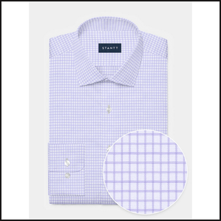 Stantt Wrinkle-Resistant Lavender Grid Check 289 - That Guy's Secret