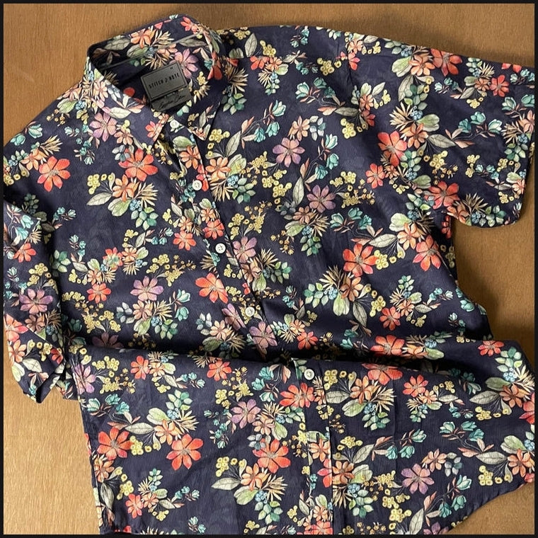 Stitch Note Floral Shirt-That Guy's Secret